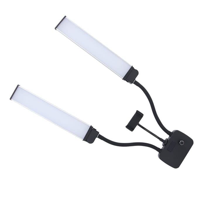 Dubbele Armen Beauty Light 45W Dimbare Dubbele Arm Invullicht met Afstandsbediening voor Selfie US Plug white