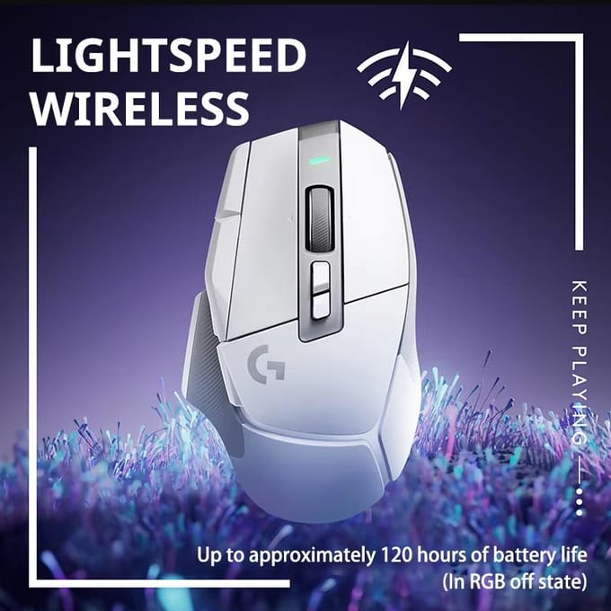Logitech G502 X PLUS Lightspeed Gamingmuis RGB Vloeiend Lichteffect Hero25K Sensor wit