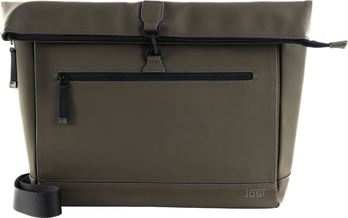 JOST Schoudertas met laptopvak Hamar Shoulder Bag Courier Dark Olive Kaki