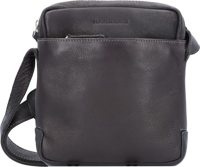 HAROLD'S Leren Schoudertas Campo Crossbag Brown Donkerbruin