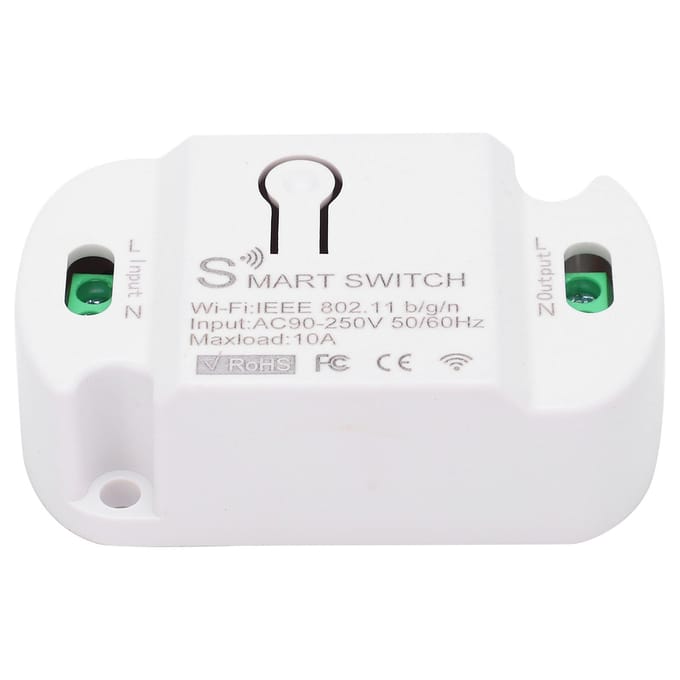 Slimme WiFi Schakelaar Afstandsbediening AAN/UIT Spraakbesturing Tijdschakeling voor Verlichting Ventilatoren TV Huishoudelijke Apparaten AC 90?250V white