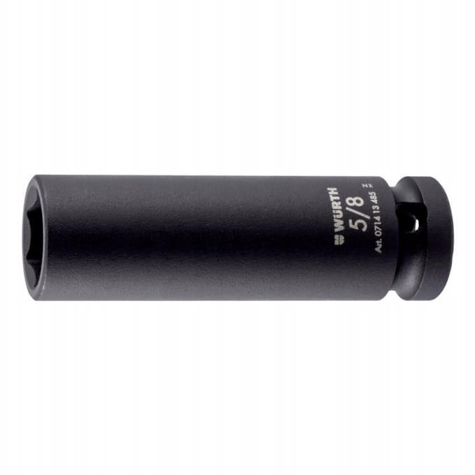 Würth Slagdopp 1/2" 5/8" Zeskant Lang Zwart Sterk