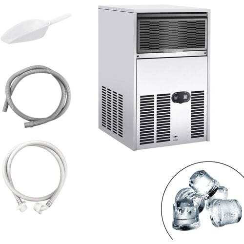 GGM Gastro Eiswürfelbereiter - Zylinder - 31 kg/24 h Zilver