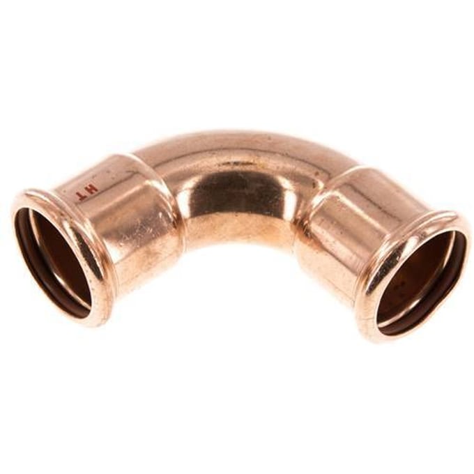 90 graden L-Perskoppeling - 42mm Persmof - Koperlegering