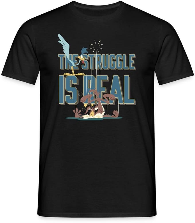 Looney Tunes The Struggle Is Real T-Shirt Heren