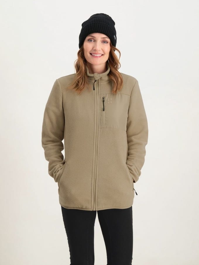 Poederbaas Four Seasons Fleece Vest - Dames - Zand - Maat L