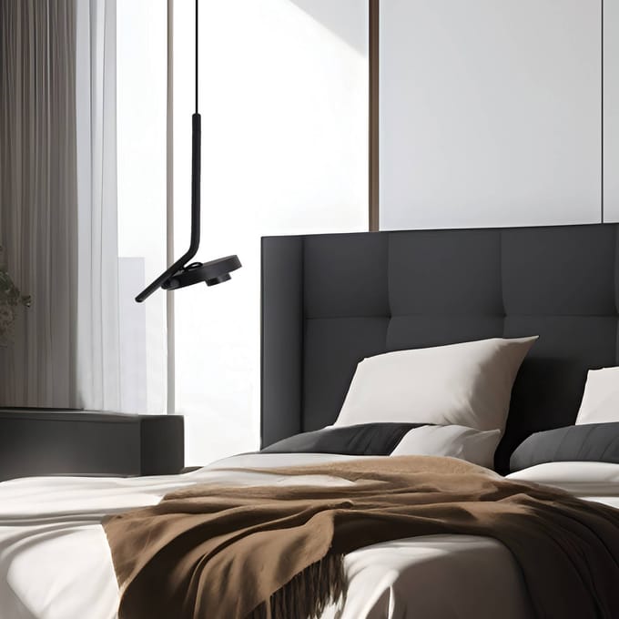 Viokef LED hanglamp Factory, zwart, Ø 15 cm, metaal