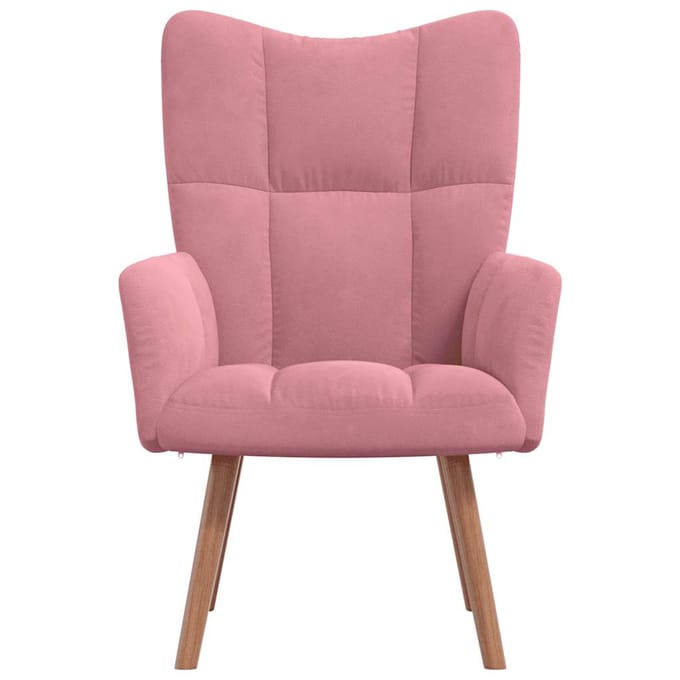 vidaXL - Relaxstoel - fluweel - roze
