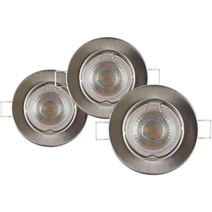 Sencys Inbouwspot Mat Staal Gu10 2,6w 3 Stuks
