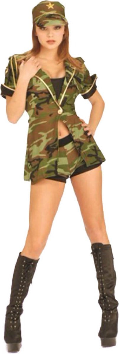 Leger kostuum dames - Camouflage - Carnavalskleding - Militair - Carnaval kostuum dames - One Size