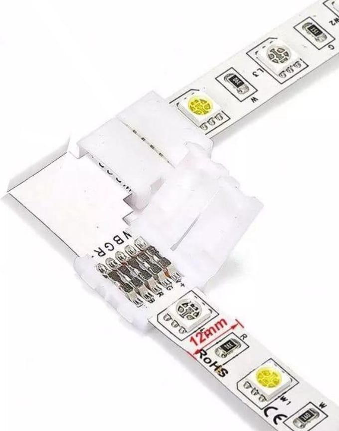Hoekconnector voor RGBW LED-strip - Kunststof - SILUMEN