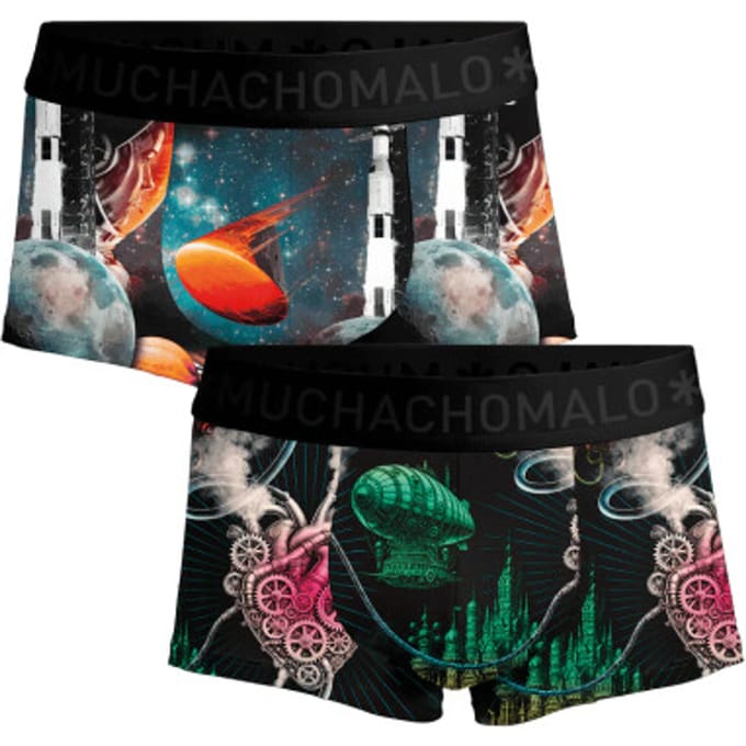 Muchachomalo Heren Trunks - 2 Pack - Maat M - 95% Katoen - Mannen Onderbroek