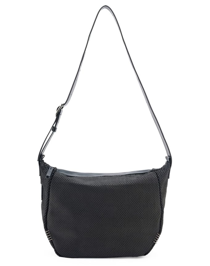 FREDsBRUDER Leren schoudertas Daily Catch Crossbag Black zwart