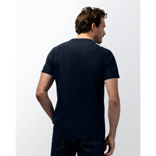 State of Art T-shirt Herringbone Donkerblauw - Maat M - Heren