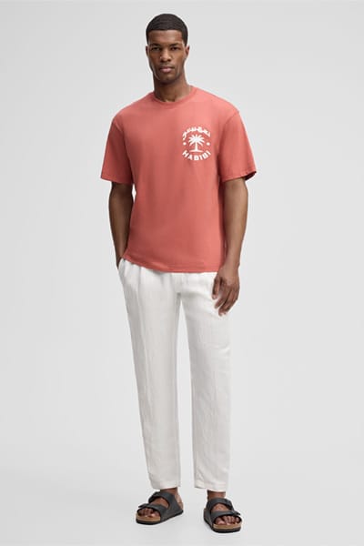 regular fit T-shirt van puur katoen model 'KARAN'