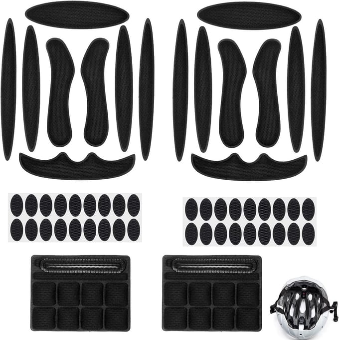 Fietshelm Vulling - Reserve Kussens - Helm Comfort - Honingraat Structuur - One Size - Zwart