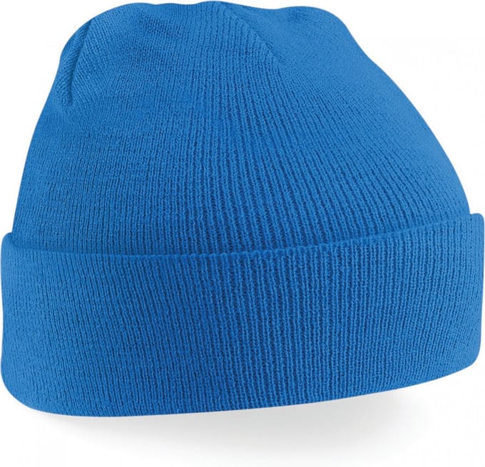 Gebreide muts polyester blauw