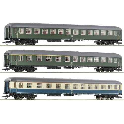 Roco 6200053 H0 set van 3: D 377 „Hispania-Express” van de DB 2e klas Büm 234, 2x 1e/2e Klasse ABüm 225