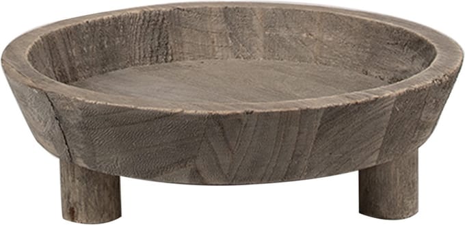Clayre & Eef Decoratie schaal Ø 22x7 cm Bruin Hout
