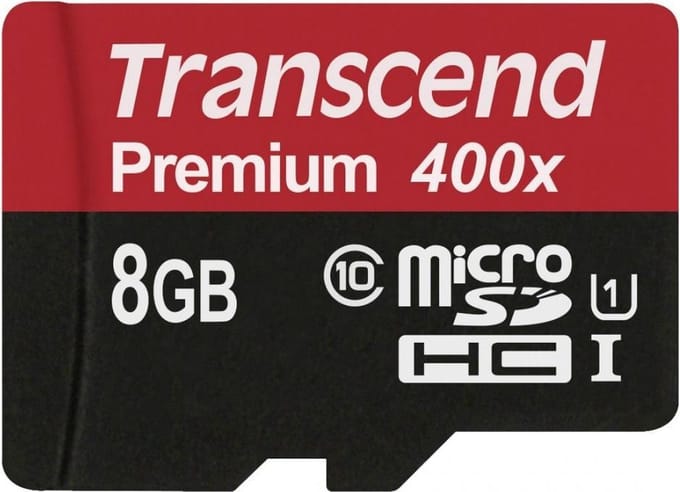 Transcend Premium microSDHC-kaart 8 GB Class 10, UHS-I