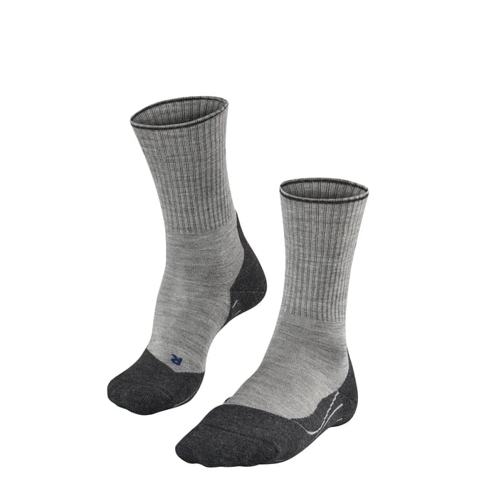 FALKE TK2 Explore Wool Silk medium padding wol functioneel materiaal wandelsokken heren grijs - maat 44-45