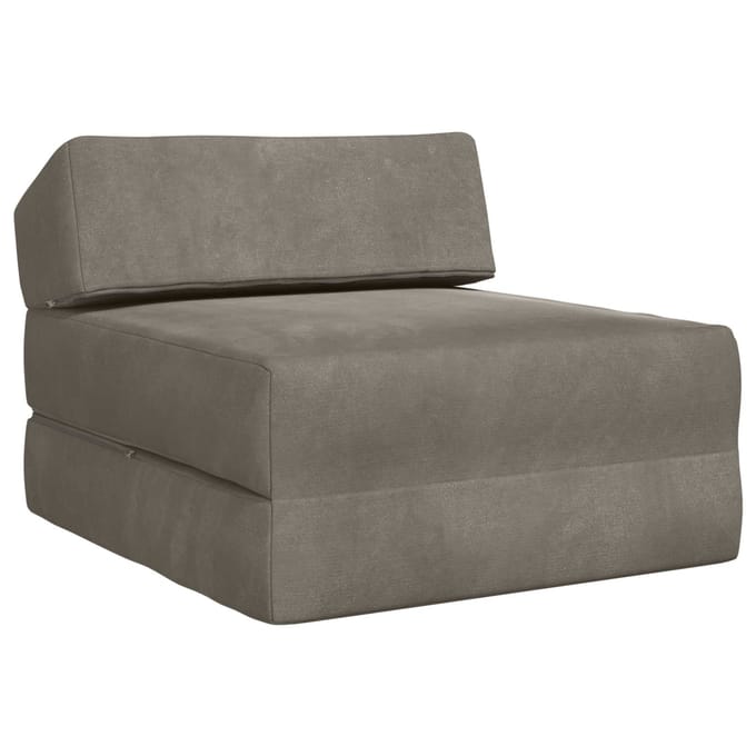 vidaXL - Vouwbare - Sofa - Bed - Lichtgrijs - 60 - x - 70 - x - 41 - cm - Stof