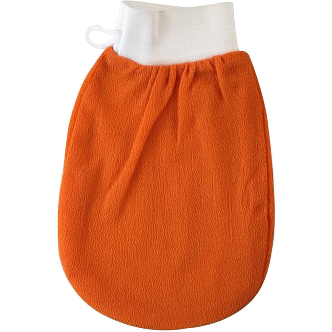 Bad Douche Lichaamsmassage Handschoen Wassen Handdoek Scrubber oranje