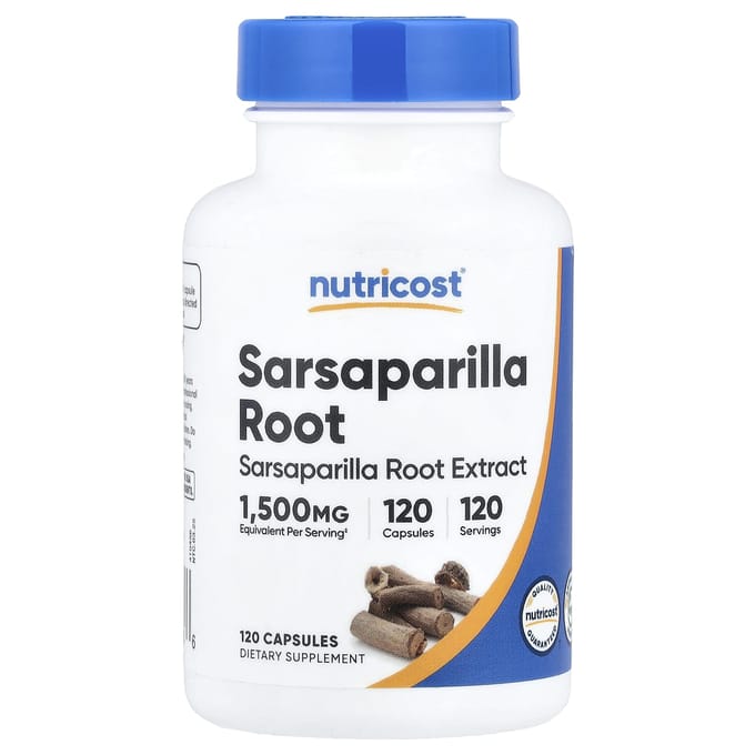 Nutricost, Sarsaparilla Wortel, 120 Capsules (100mg per capsule)