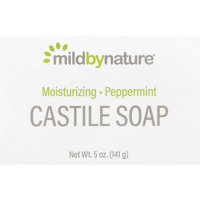 Mild By Nature, Savon de Castille, Menthe poivrée, 5 oz (141 g) gray