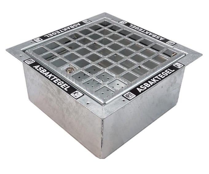Asbaktegel The DropPit Basic 30x30xD18 cm verzinkt staal