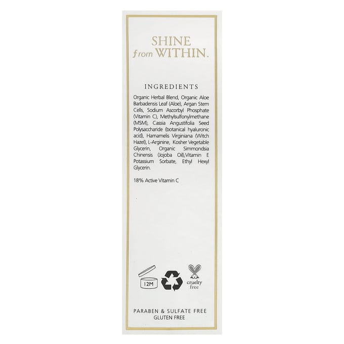 Jeffrey James Botanicals, The Light Anti-Aging C Serum, 1,0 oz (29 ml) beige