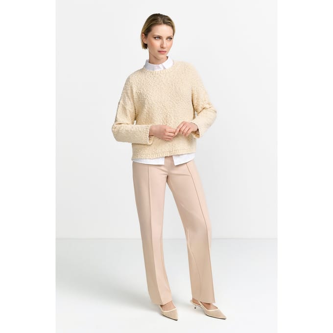 Rich & Royal Slub Yarn Crew Neck Pearl White Taglia: M | Maglioni a maglia Outlet | Donna | Bianco