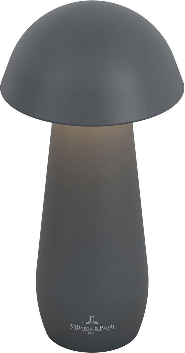 Villeroy & Boch tafellamp MODENA | 16cm| Antraciet | op accu