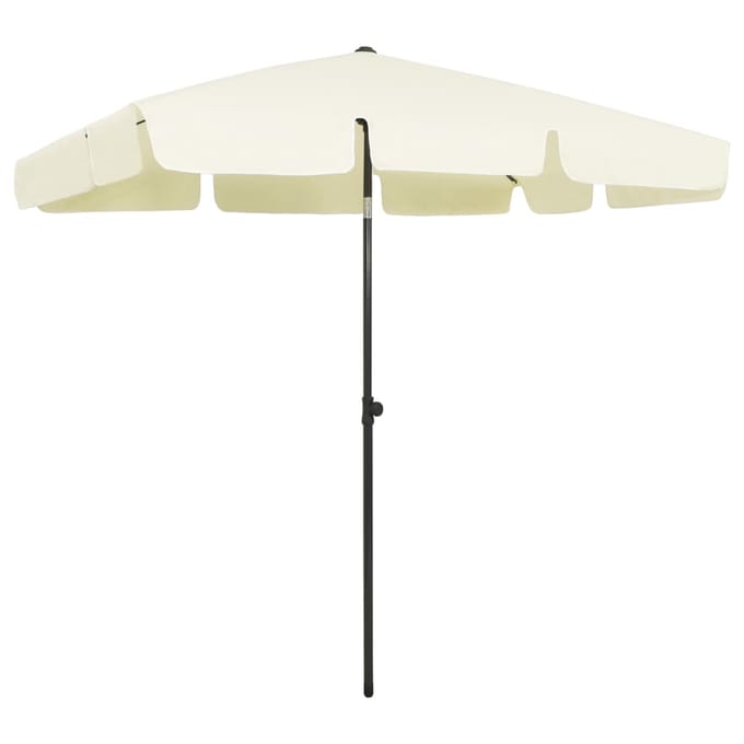 vidaXL - Strandparasol - 200x125 - cm - zandgeel