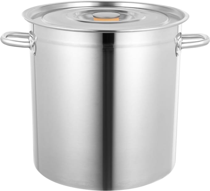 Grote RVS Kookpan 35 Liter - Soeppan met Deksel - Professioneel en Universeel Gebruik
