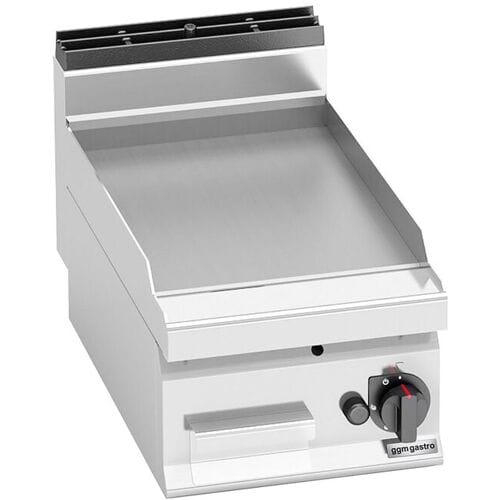 GGM Gastro Gasbakplaat - 6,9kW - Glad - Bakoppervlak: 395x500mm zilver