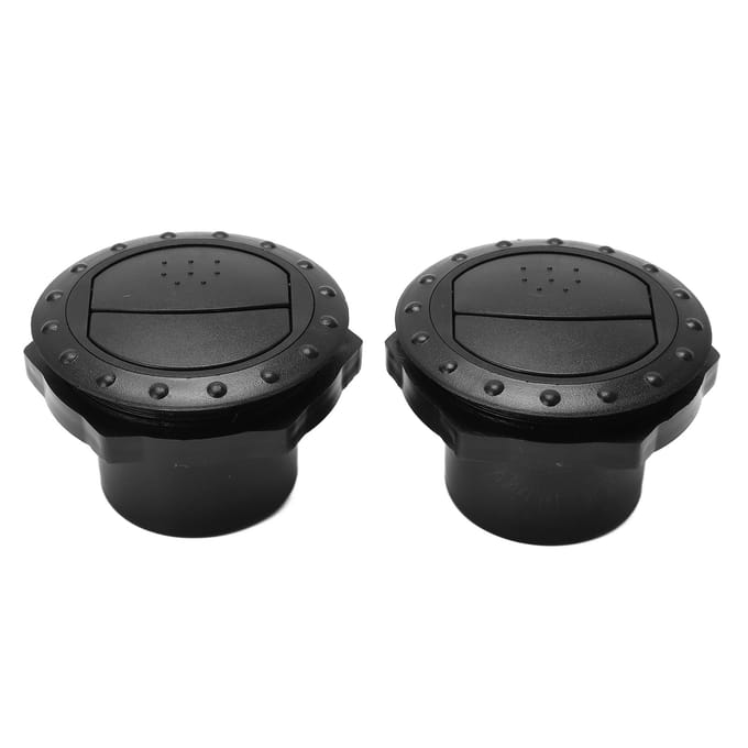 2 stuks Airconditioning Uitlaat Zwart Rond ABS Universele AC Ventilatie voor RV Boot Bus Auto gray