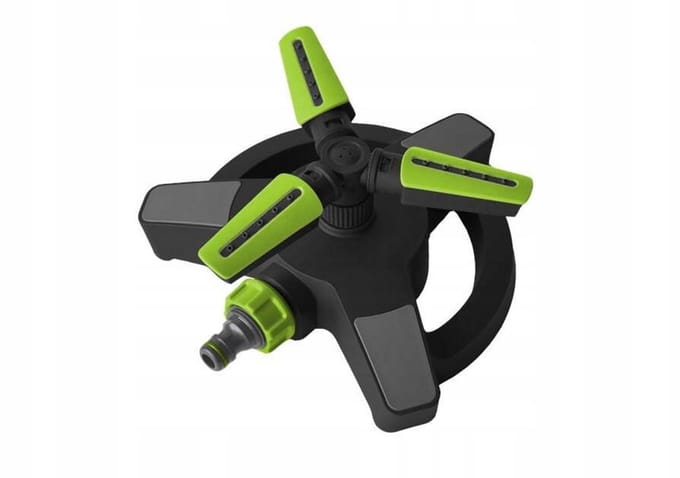 Stalco Serie - Roterende Tuin Sproeier - Drie Armen - 8 Functies - ABS TPR