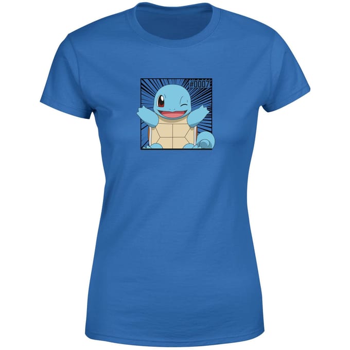 Pokémon Pokédex Squirtle #0007 Women's T-Shirt - Blue - S