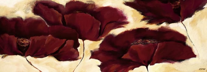 Poster PGM Elena Filatov - Mohn in Milch III 99 x 34 cm