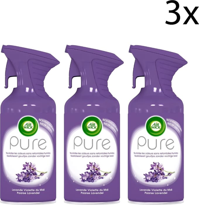 Air Wick Luchtverfrisser Spray - Pure Paarse Lavendel 250ml x3