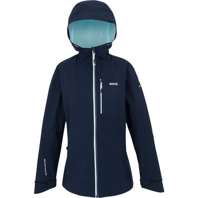 Regatta Dames/Dames Birchdale II Waterdichte Jas (Marine/Icy Morn)