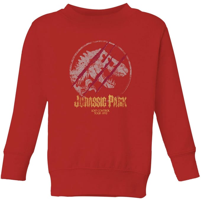 Jurassic Park Lost Control Kids' Sweatshirt - Red - 122/128 (7-8 jaar)