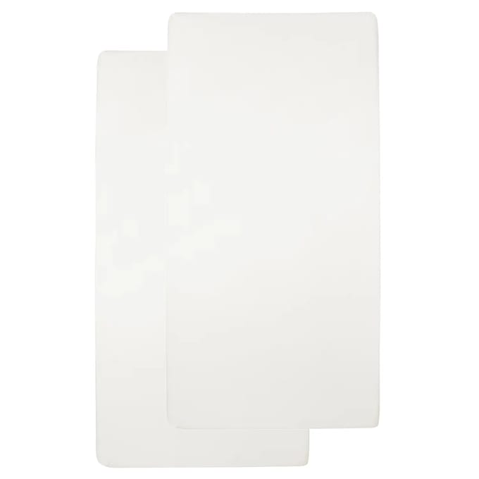 Meyco Baby Uni hoeslaken co-sleeper - 2-pack - offwhite - 50x90cm