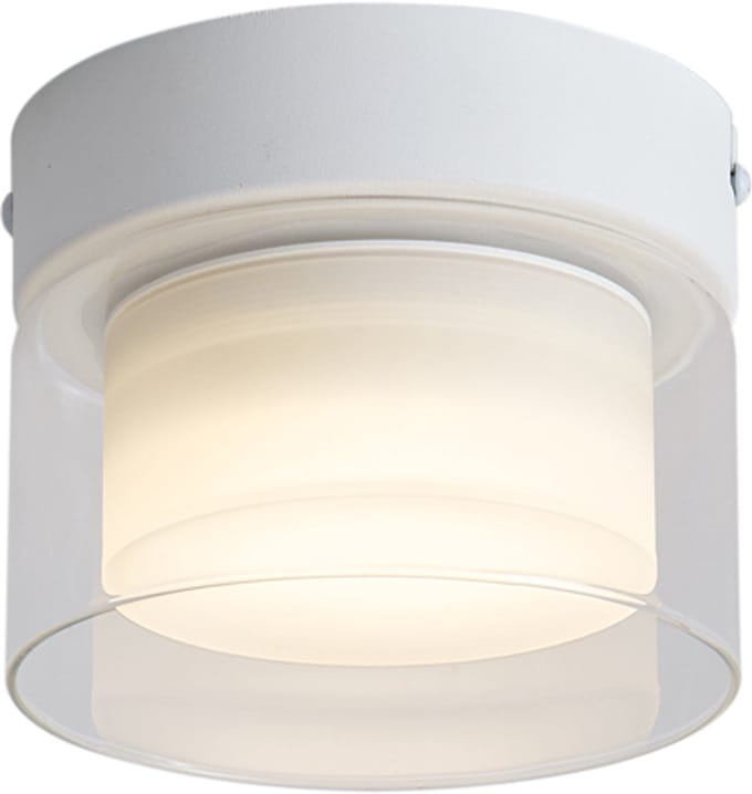 QAZQA puck - Moderne Plafondlamp voor buiten - 1 lichts - Ø 120 cm - Wit - Buitenverlichting