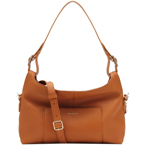 BIASIA Leren schoudertas Pocket Hobo Bag Cuoio bruine