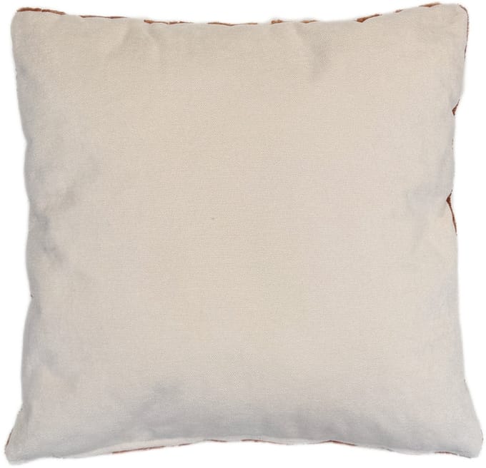 Sierkussen Danal - Oranje Beige Chenille Kussen met Modern Patroon