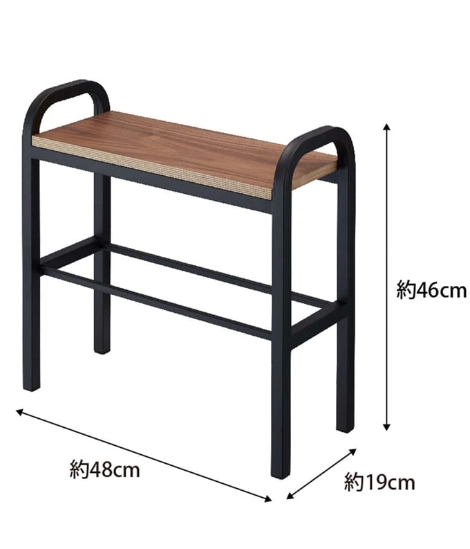 Yamazaki Schoenenrek met Houten Plank - Tower - Zwart