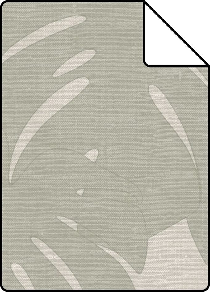 Proefstaal Origin Wallcoverings behang bladeren met geweven structuur donker beige - 26,5 x 21 cm - 347761-S