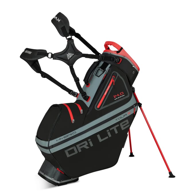 Big Max Dri Lite Hybrid Tour 2 - Waterwerende Golftas - Standbag - Zwart Grijs